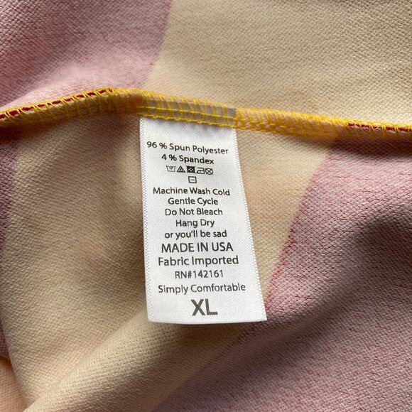 NWT LuLaRoe Cassie Skirt XL – Bold Gold & Maroon Stripes | Wizardcore Style NEW - Picture 3 of 4